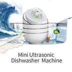 Ultrasonic Portable Dishwasher And Laundry Piece