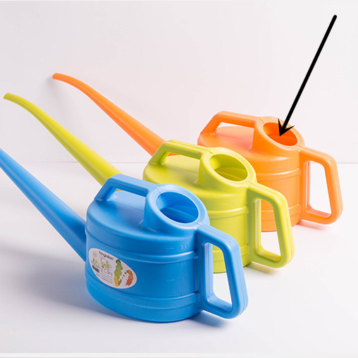 Watering can with long spout for precise and easy watering