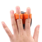 Two finger shaved fruit peeler