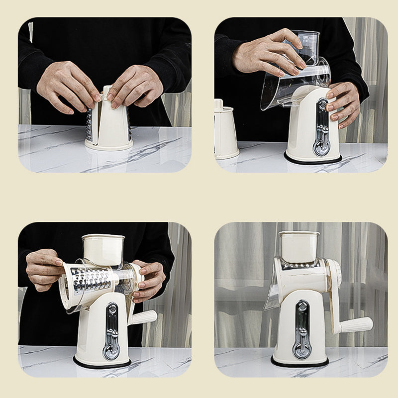 5 in 1 Vegetable Cutter Slicer, Rotary Cheese Grater