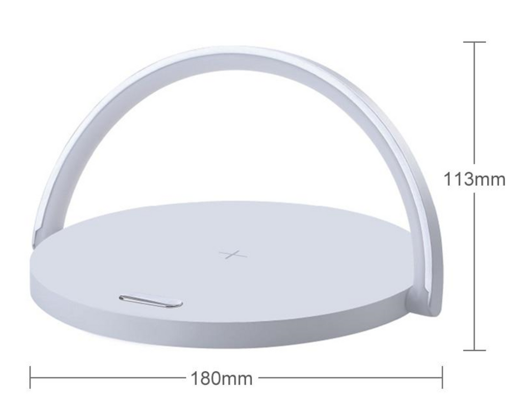 Bowlight Design™ - Stylish 3-in-1 Night Light with Qi Charger