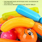 Magnetic construction set with balls and rods