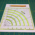Cutting gauge for arch and fan patterns