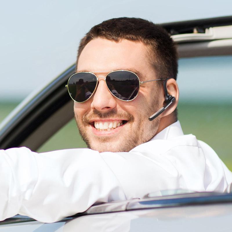 Bluetooth V8S Headset with Noise Cancellation, 8-Hour Playback and 10 m Range
