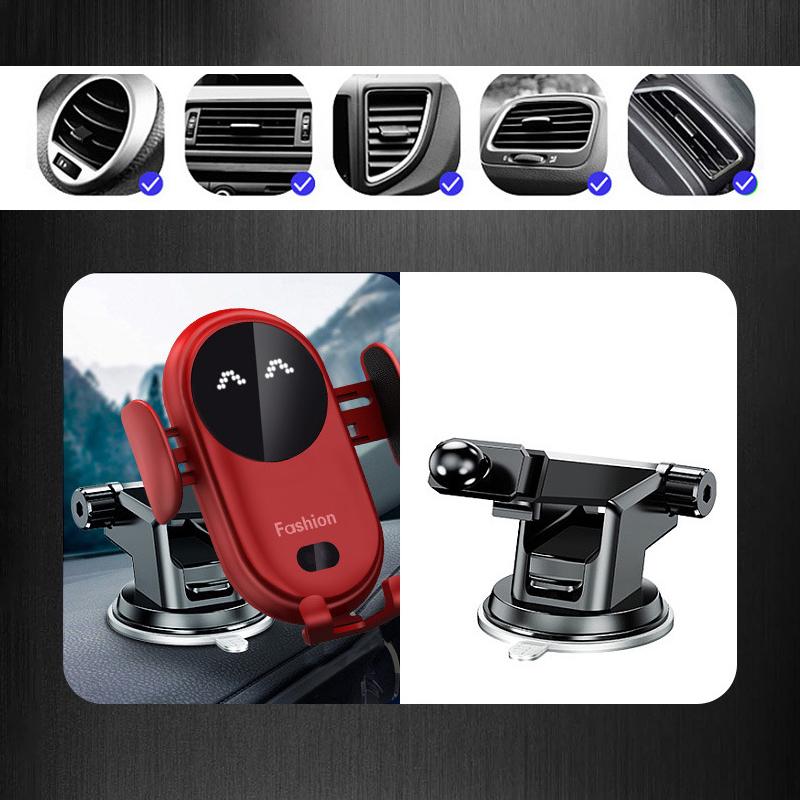 Intelligent wireless car sensor phone holder charger