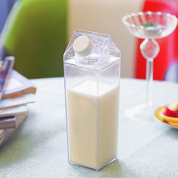 Transparent milk carton
