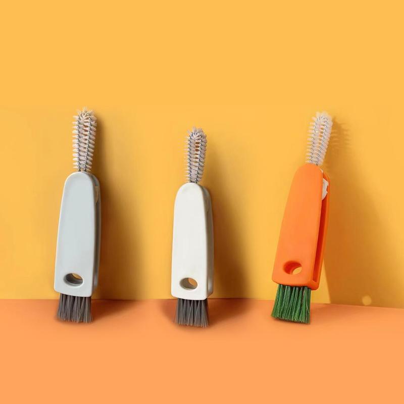 Creative 3-in-1 Multifunctional Cleaning Brush for Cup Lids
