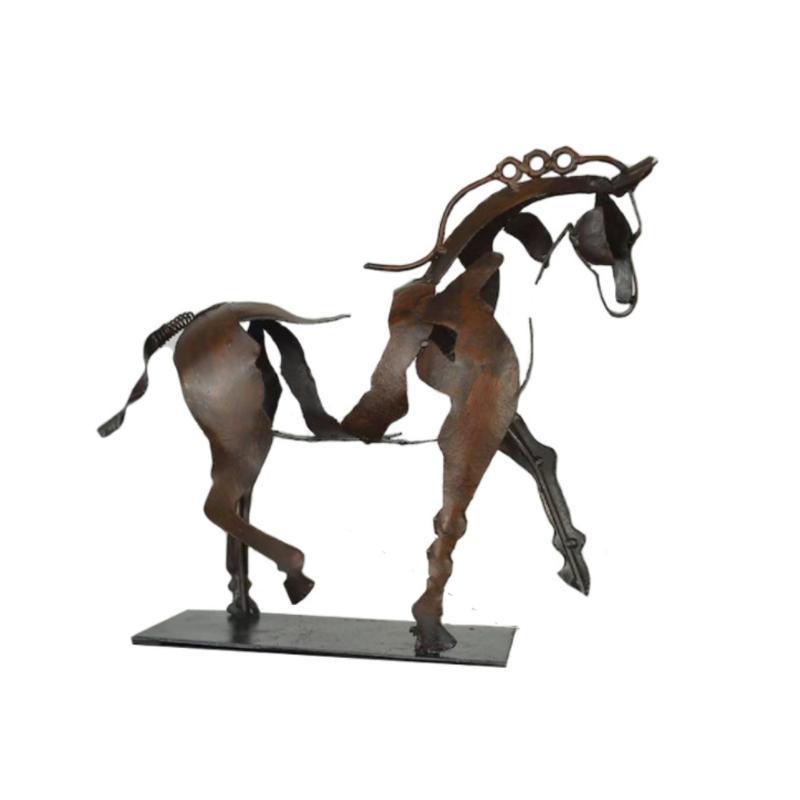 Handcrafted Metal Horse Sculpture "Adonis"