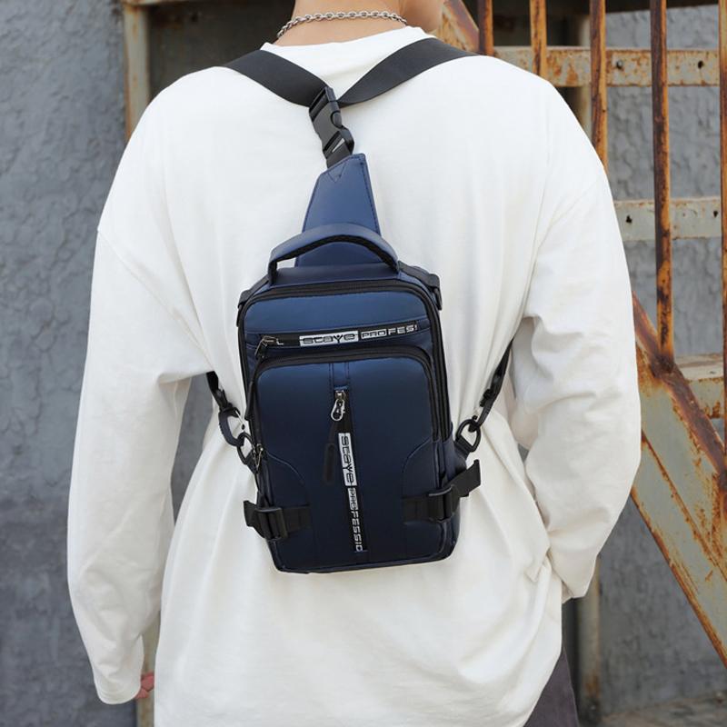 Multi-purpose chest pocket with charging port