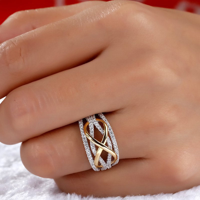 Mother & Daughter Forever Connected Together Ring