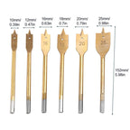 Titan-coated flat drill set