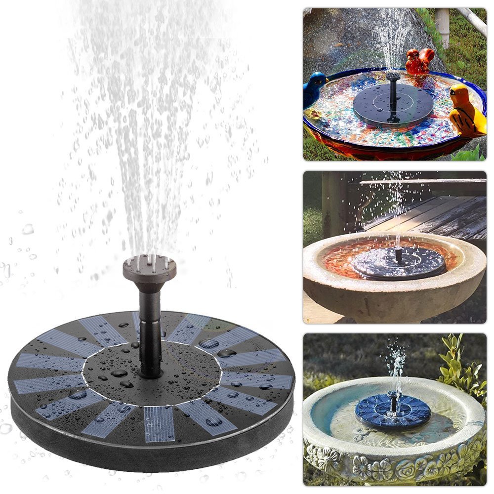 Solar fountain pump for outdoor use