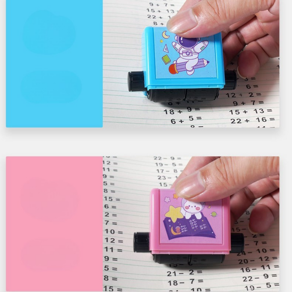 Mathematical stamp roller for learning maths