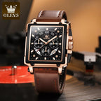 Olevs® Luminous Luxury Square Business Automatic Mechanical Watch