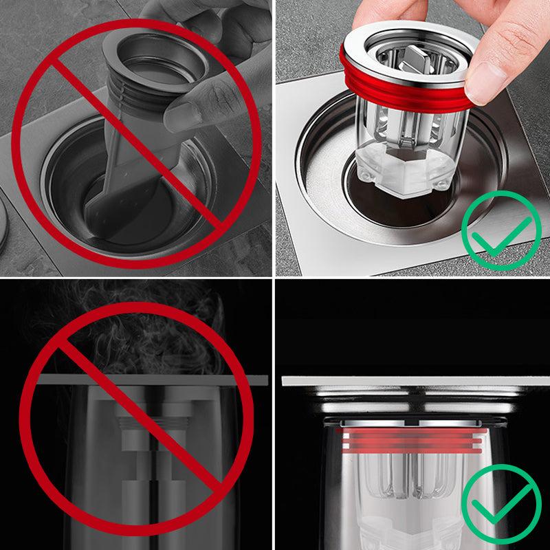 Magnetic odor-neutralizing floor drain core