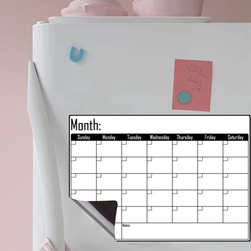 Fridge magnet calendar sticker