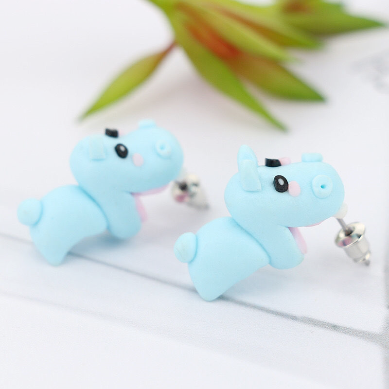 Cute Animal Bite Earrings, 1 Pair