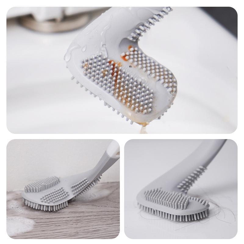 Long-handled toilet brush