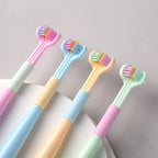 Three-sided toothbrush