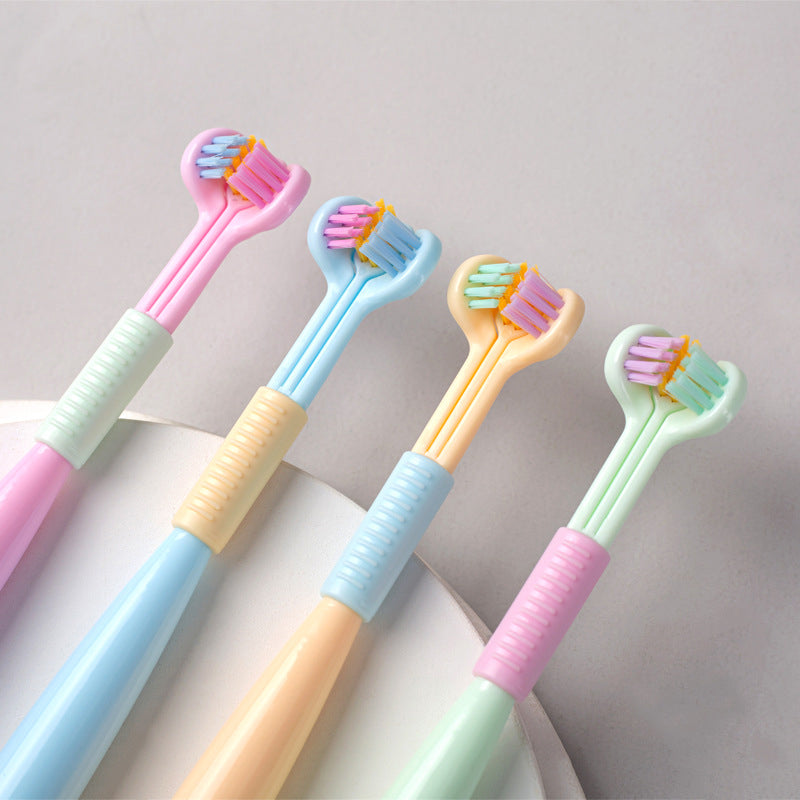 Three-sided toothbrush