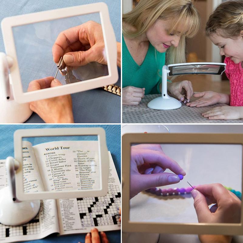 Hands-free Desktop Magnifier with LED
