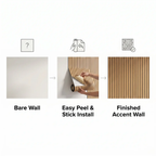 WoodLook Wall Panels – Self-Adhesive 3D PVC Wall Covering for Quick Living Effect