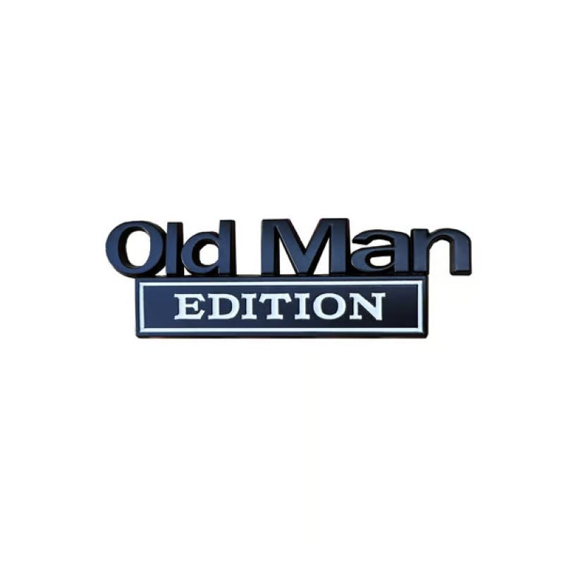 'Old Man Edition' car emblem