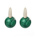 Earrings made of emerald pearls