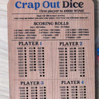 Crap Out Dice Scoreboard