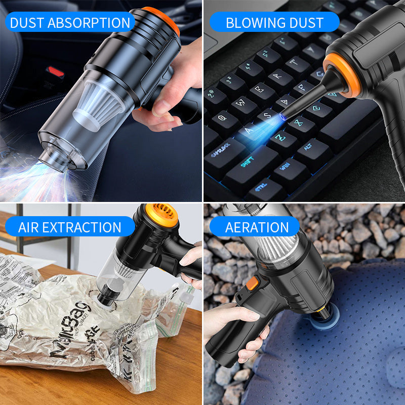 Portable wireless handheld vacuum cleaner, cyclone suction cordless vacuum cleaner, rechargeable vacuum cleaner with strong suction power suitable for cars/offices/homes