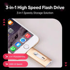 3 in 1 large capacity USB flash drive for mobile phone and computer