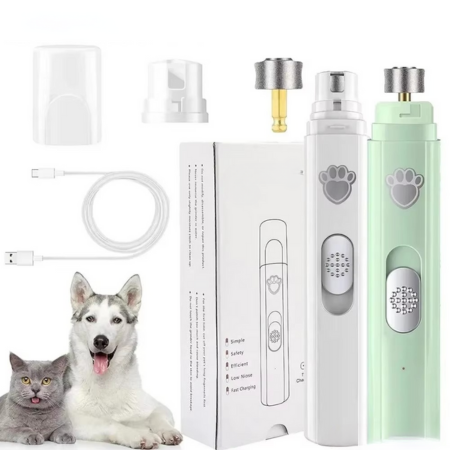 Rechargeable Electric Dog Nail Grinder with Polisher Wheel for Small and Large Pets