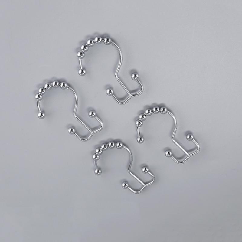Stainless steel shower curtain hooks (12 pieces)