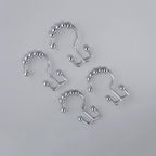 Stainless steel shower curtain hooks (12 pieces)