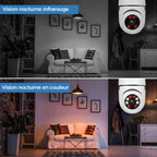 Wireless security camera without cables with light bulb