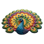 Quick-drying non-slip peacock floor mat