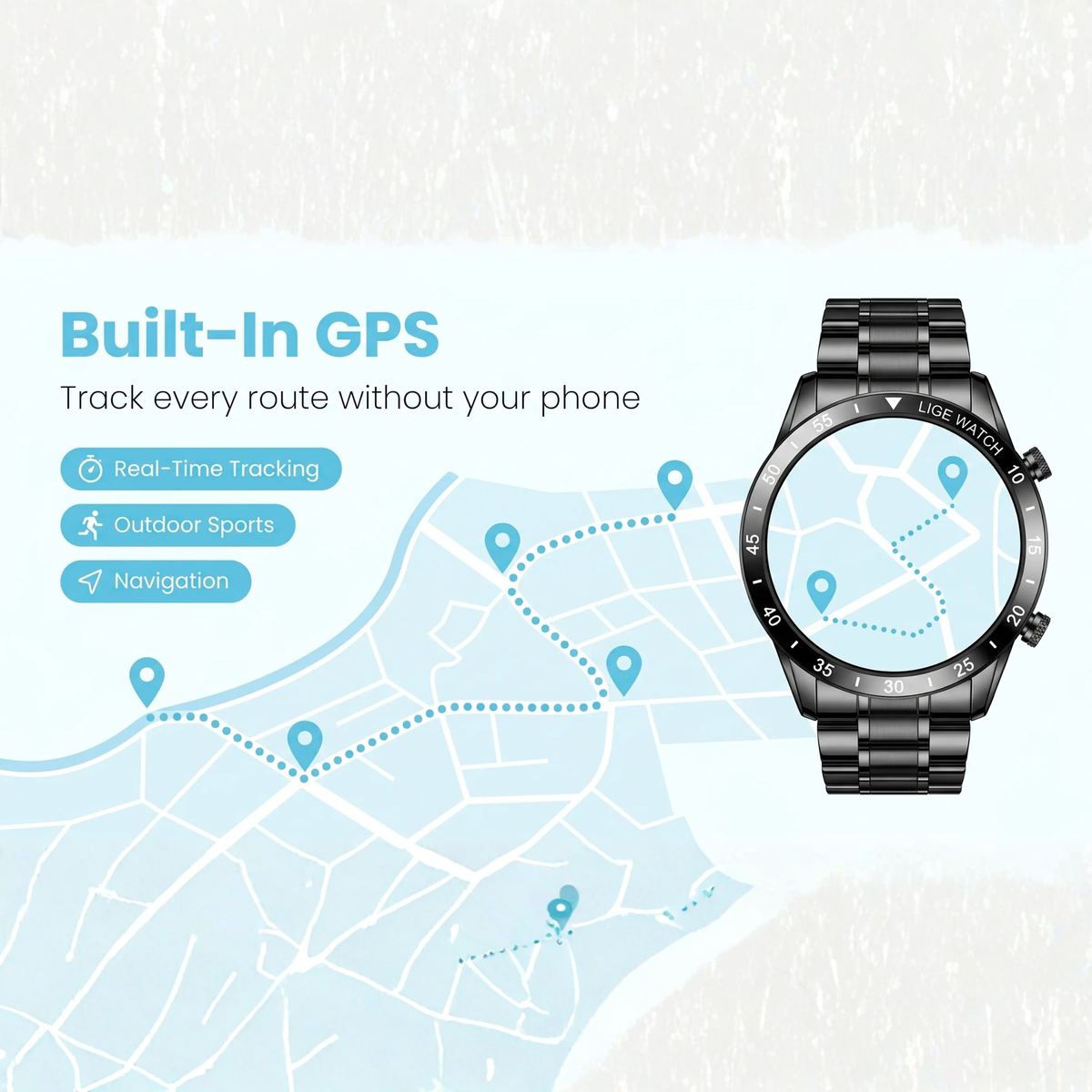 Luxury 4G Smartwatch – Stylish Watch with Calls, GPS & Health Features