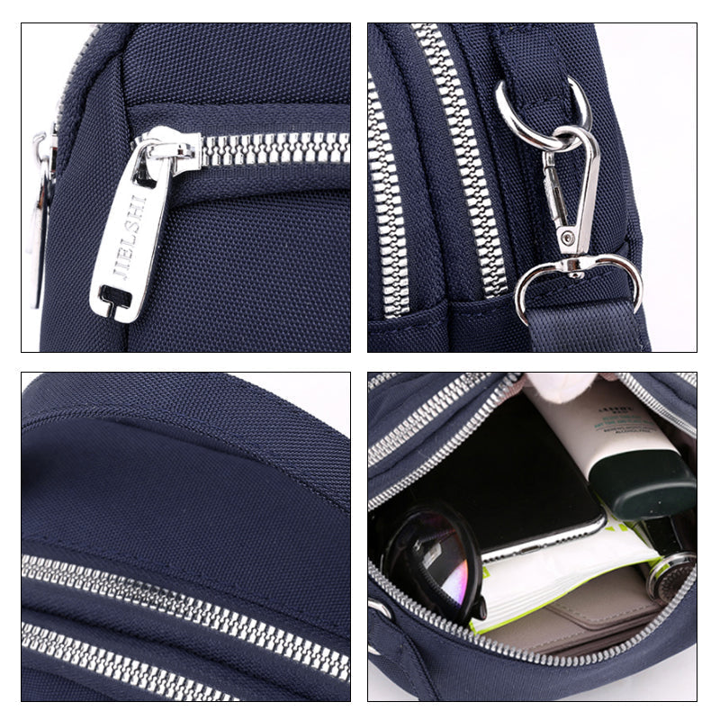 Lightweight Solid Nylon Shoulder Bag