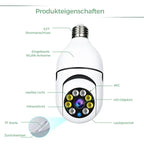 Wireless WiFi Surveillance Camera with Bulb