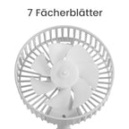 Height-adjustable, rechargeable telescopic stand fan