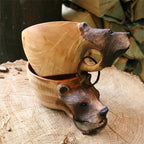 Hand-carved wooden cup