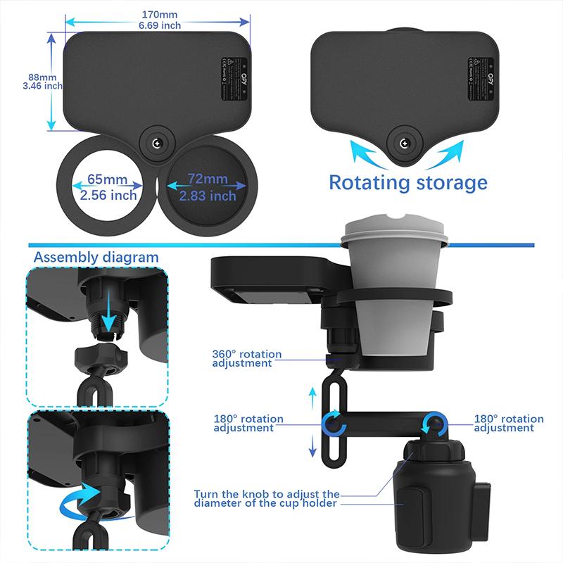 4 in 1 Cup Holder Extension Adapter