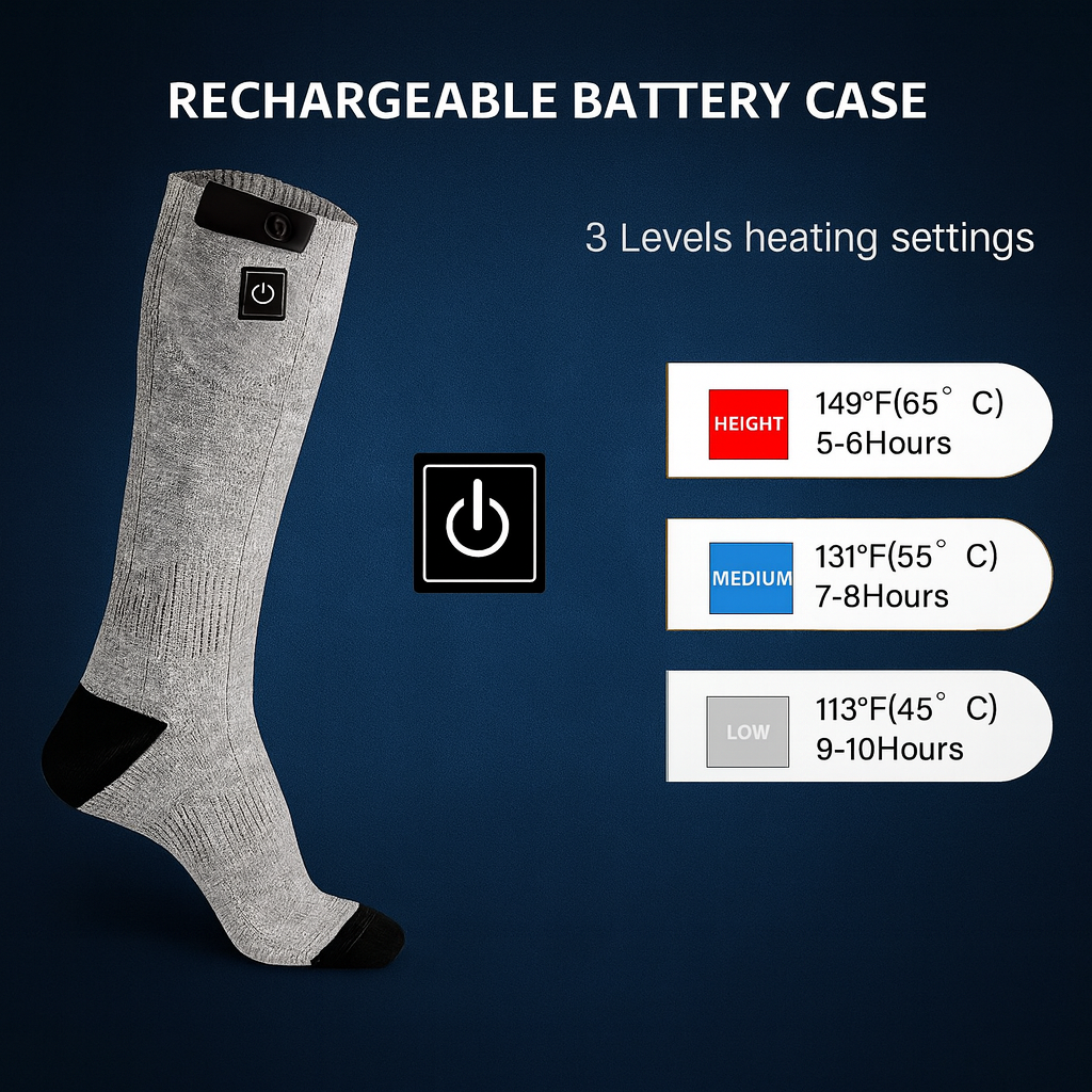 Electric Heat Circulation Cold-Weather Winter Socks