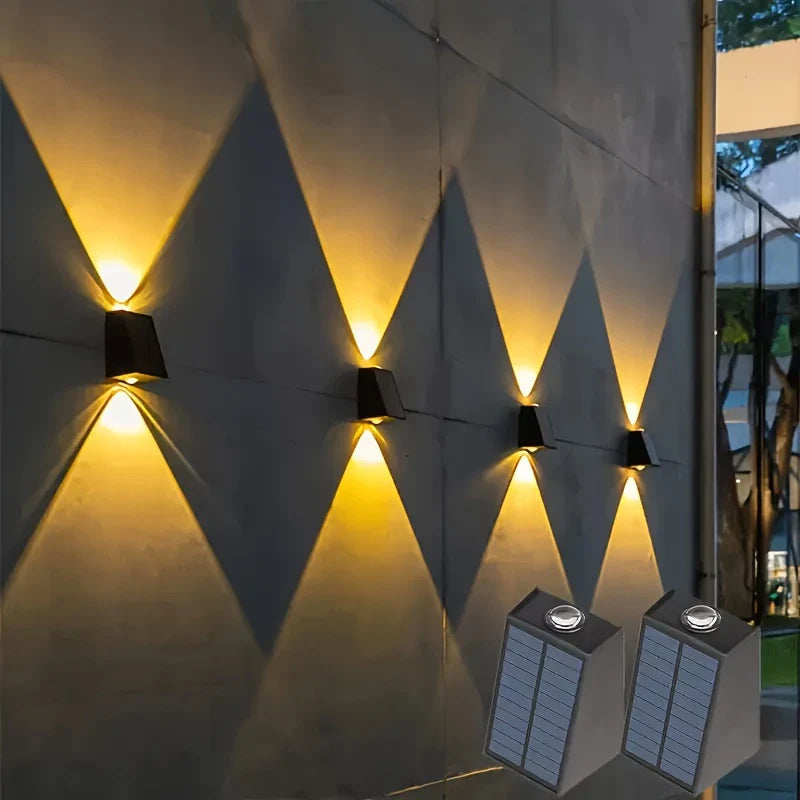 Modern LED outdoor wall light with up & down light – Waterproof wall lamp for house facade and entrance area