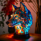 Sculptural Glass Lamp with Animal Motifs in Subtle Light