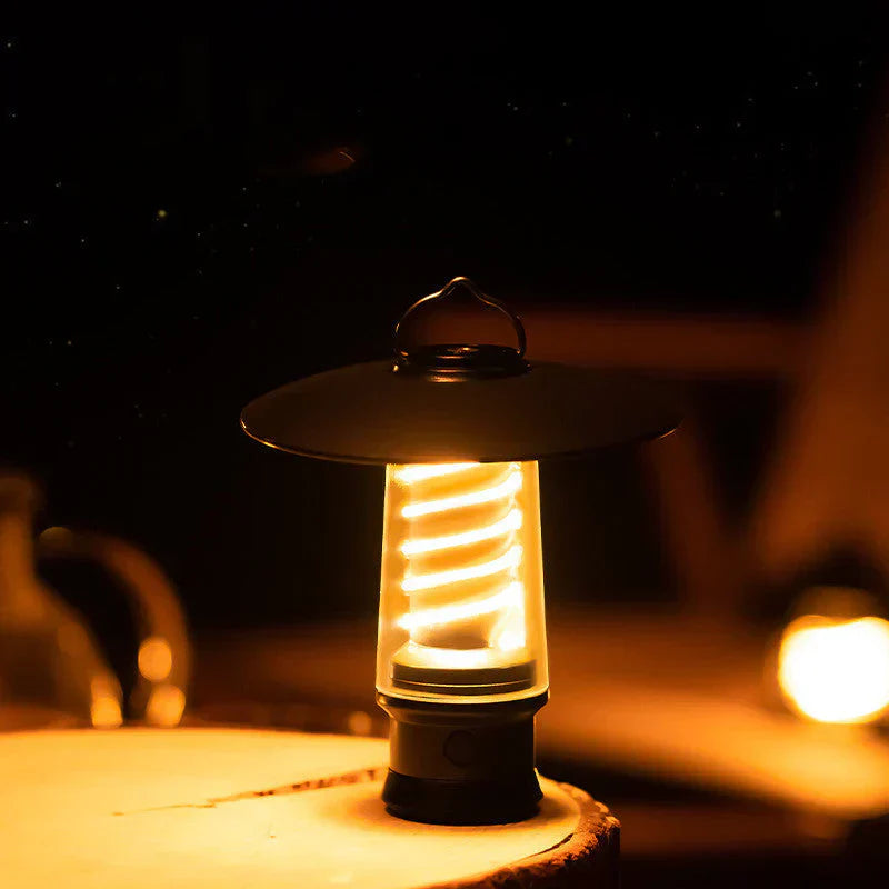Versatile LED camping lantern with flashlight function