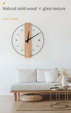 Solid Wood Nordic Wall Decoration Clock 40cm