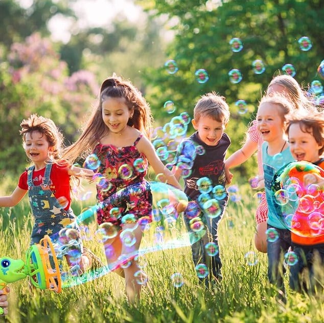 Dinosaur Bubble Blower — Quiet Electric Bubble Machine for Kids