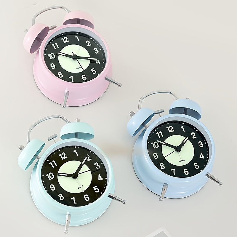 LuminousTime - Elegant Metal Alarm Clock with Gentle Lighting for Peaceful Mornings and Nights
