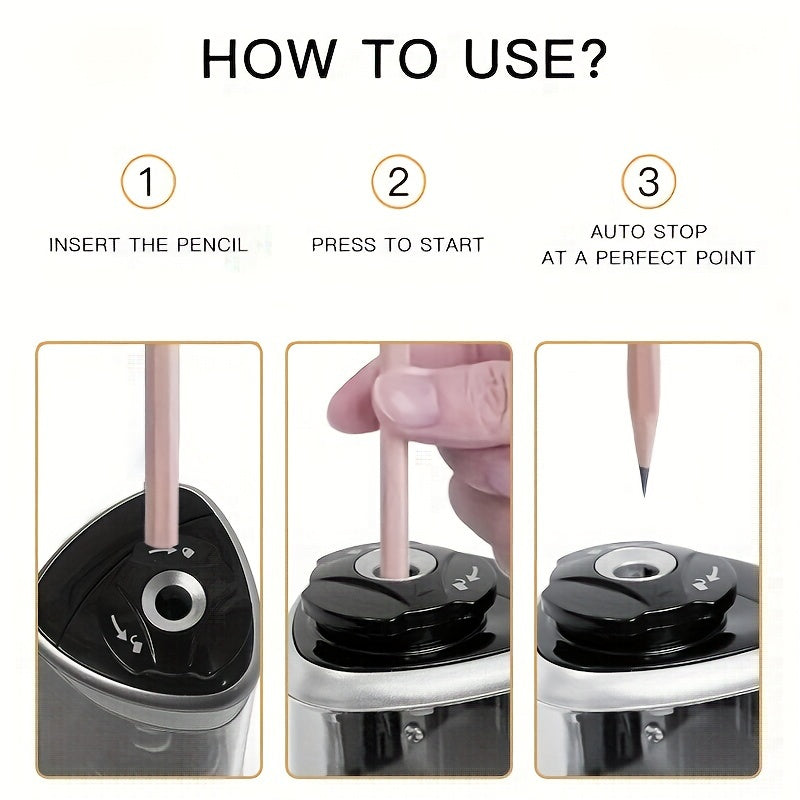 Automatic USB Pencil Sharpener – Compact & Fast